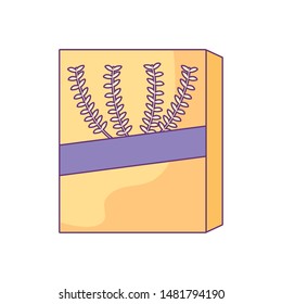 box of cereal isolated icon