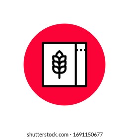 box of cereal vector food icon design on white background Perfect icon food,menu icon,sticker,etc