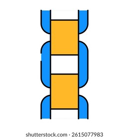 box chain line icon vector. box chain sign. isolated symbol illustration