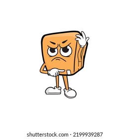 box character cartoon mascot vector illustration