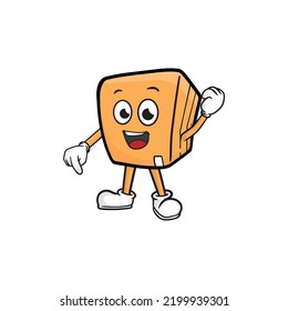 ilustración vectorial de mascota de caracteres de caja