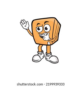 ilustración vectorial de mascota de caracteres de caja