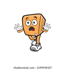 box character cartoon mascot vector illustration