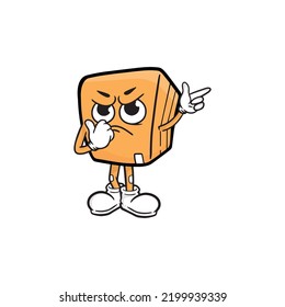 box character cartoon mascot vector illustration