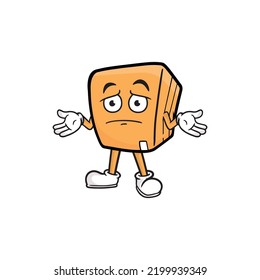 ilustración vectorial de mascota de caracteres de caja