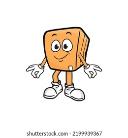 ilustración vectorial de mascota de caracteres de caja