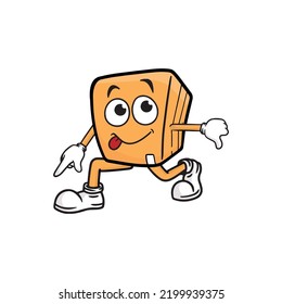 ilustración vectorial de mascota de caracteres de caja