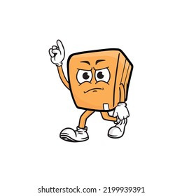 ilustración vectorial de mascota de caracteres de caja