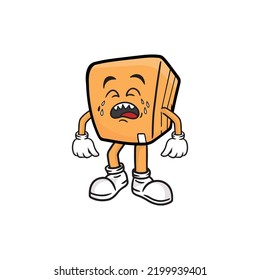 ilustración vectorial de mascota de caracteres de caja