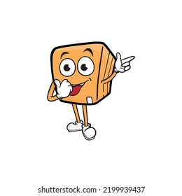 box character cartoon mascot vector illustration