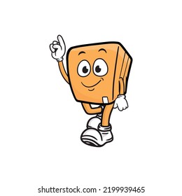 box character cartoon mascot vector illustration