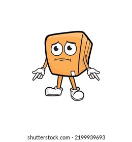box character cartoon mascot vector illustration