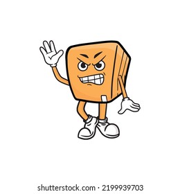 box character cartoon mascot vector illustration