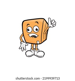 box character cartoon mascot vector illustration