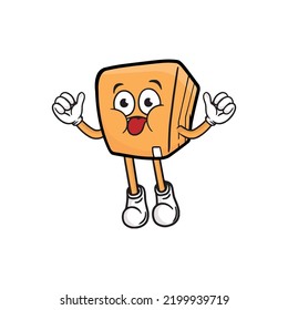 box character cartoon mascot vector illustration