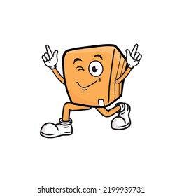 ilustración vectorial de mascota de caracteres de caja