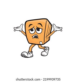 box character cartoon mascot vector illustration