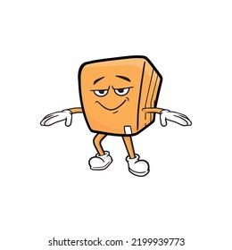 box character cartoon mascot vector illustration