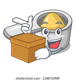 With box character measuring spoon for cooking food