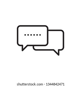 Box Chat Icon Outline Coversation Stock Vector Royalty Free