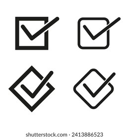 Box check mark. Check list icon. Vector illustration. EPS 10.