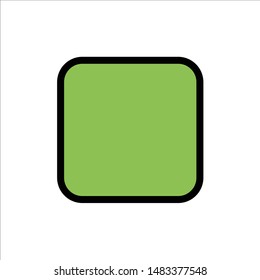 Box, Checkbox, Unchecked  Flat Color Icon. Vector icon banner Template
