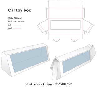 Box for children toy with stamp