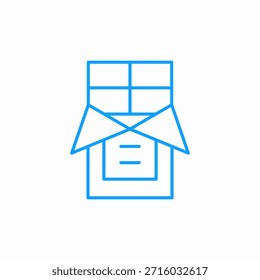 box of chocolate icon sign vector