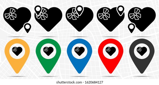 Box of chocolates, heart, gift icon. Simple glyph, flat vector of valentines day, love icons for UI and UX, website or mobile application on white background