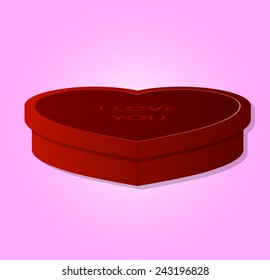 box of chocolates in a heart (Valentine's Day)