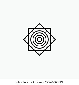 Box circle abstract logo vector icon line art abstract logo vector round circle icon shape