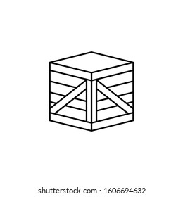 Box closed icon. Simple line, outline vector of packaging icons for ui and ux, website or mobile application