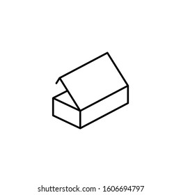 Box closed icon. Simple line, outline vector of packaging icons for ui and ux, website or mobile application