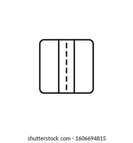 Box closed icon. Simple line, outline vector of packaging icons for ui and ux, website or mobile application