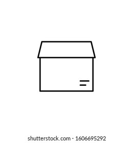 Box closed icon. Simple line, outline vector of packaging icons for ui and ux, website or mobile application