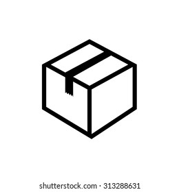 Box closed  icon vector illustration eps10 on white background