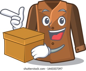 With box coat isolated with in the mascot