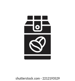 Box of Coffee Filled Icon Vector Illustration