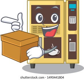 With box coffee vending machine with cartoon shape