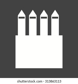 Box, color, pencil icon vector image.Can also be used for art and designing. Suitable for mobile apps, web apps and print media.