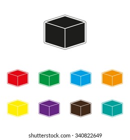 box - color vector icon