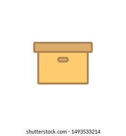 Box Colorful Icon Vector Illustration Eps