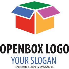 box colorful logo design, vector