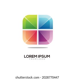 Box Colorful Logo Illustration Vector