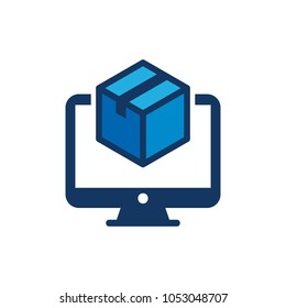 Box Computer Logo Icon Design