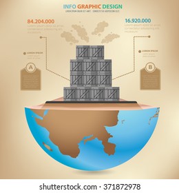 Box concept design,info graphic,vector