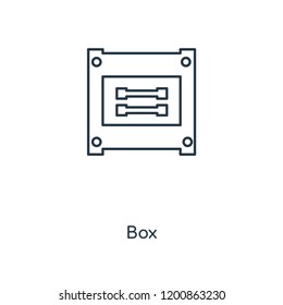 Box concept line icon. Linear Box concept outline symbol design. This simple element illustration can be used for web and mobile UI/UX.