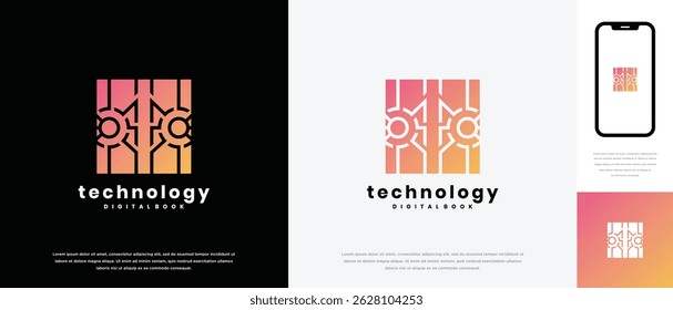 Logo-Design für Box-Anschlusstechnik. Logo-Vorlage für Box-Verbindungstechnologie. Symbol für das Technologie-Logo