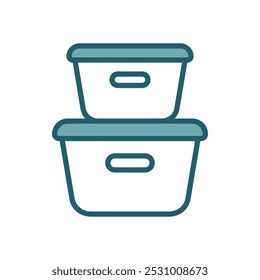 caixa container ícone vetor modelo de design simples e limpo