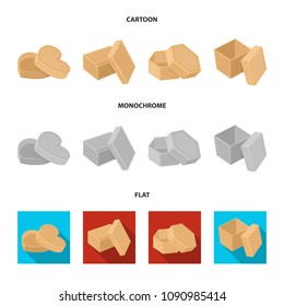Box, container, package, and other web icon in cartoon,flat,monochrome style.Case, shell, framework, icons in set collection.